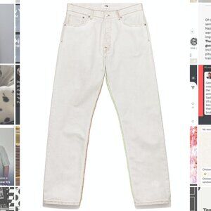 H&M x Heron Preston H2 Cream Loose Fit Jeans in W32
